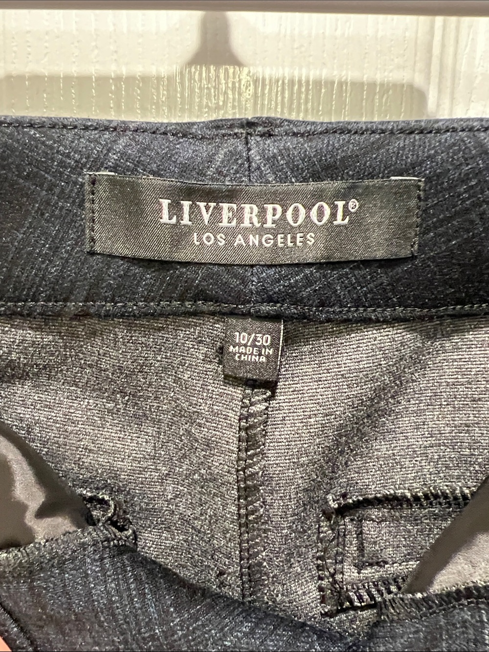 Liverpool Los Angeles Kelsey Trouser Pants - Blue & Gray Tartan Plaid 10/30 - Picture 9 of 11